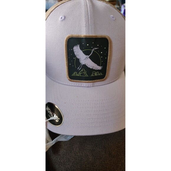 Columbia PFG Patch Heron Embroidered Fishing Women's Mesh Snapback NWT New - Picture 2 of 5